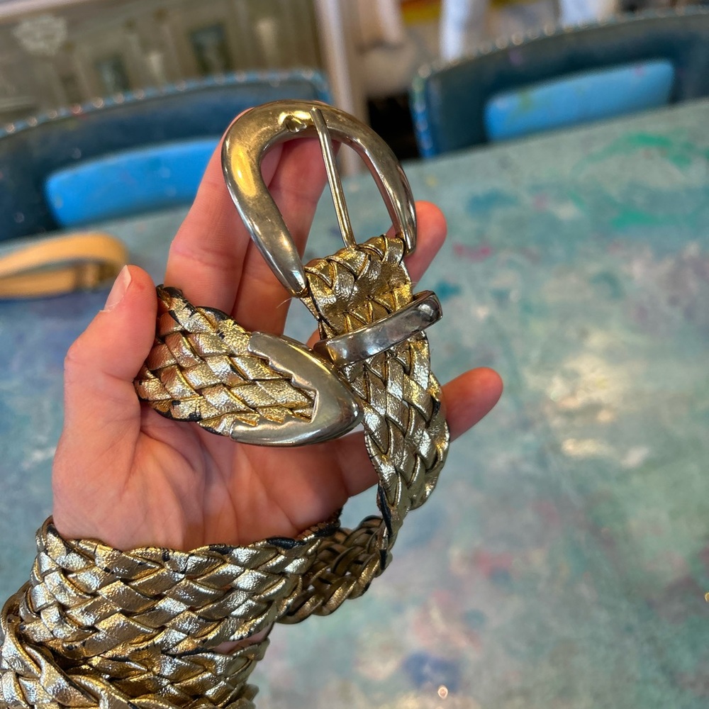 80s Gold Braided Belt